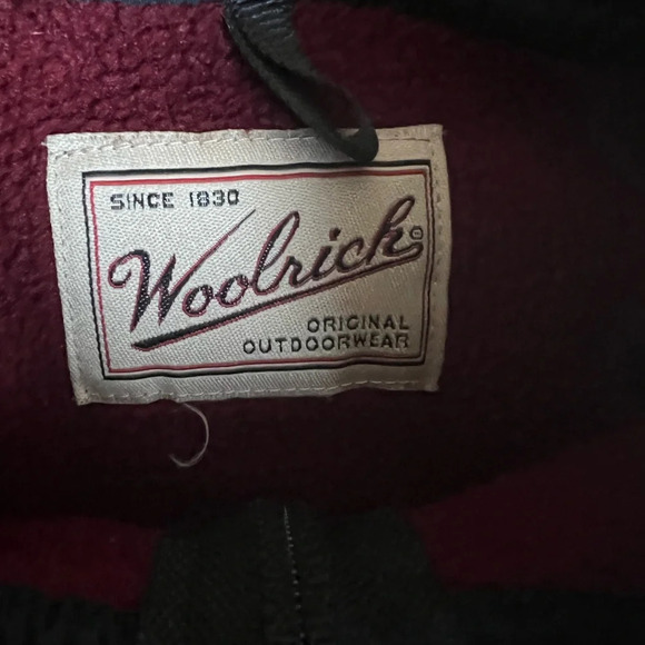 Vintage Women’s Woolrich 1/4 Zip Pullover Thick Fleece Maroon Made in USA Sz M - Picture 5 of 8